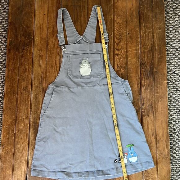 Women’s Her Universe Studio Ghibli Totoro Gray overall cotton mini Dress size L - Picture 5 of 8